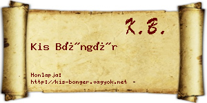 Kis Böngér névjegykártya